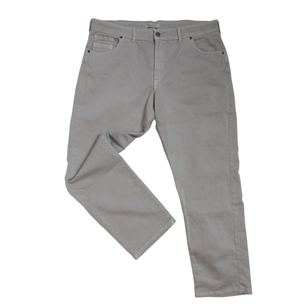 Williams & Kent Mens 38x30 Light Grey 5 Pocket Straight Leg Pants Made in Italy